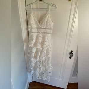 Birdy grey lacy white bridal dress!